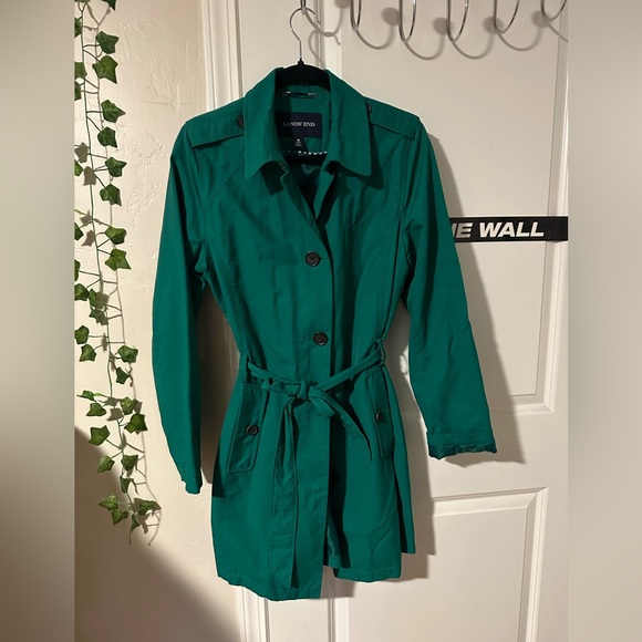 Lands' End Vibrant Teal Coat - Picture 1 of 3